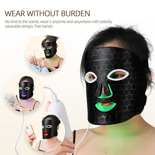 Led Pull Firming Phototherapy Silicone Mask  Beauty Instrument  Charging Mask USB