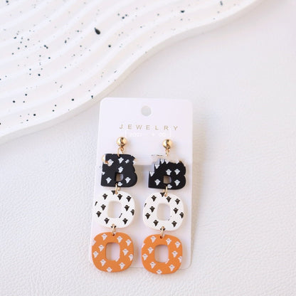 Halloween Polymer Clay Acrylic Paint Earrings