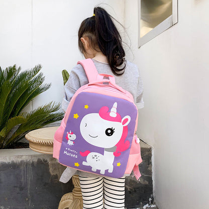 Children&#039;s School Bag Boys And Girls Dinosaur Cartoon Cute Kindergarten Backpack Ultralight Waterproof Unicorn Backpack