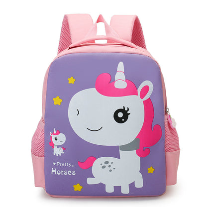 Children&#039;s School Bag Boys And Girls Dinosaur Cartoon Cute Kindergarten Backpack Ultralight Waterproof Unicorn Backpack