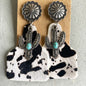 Turquoise Decor Cactus Alloy Earrings